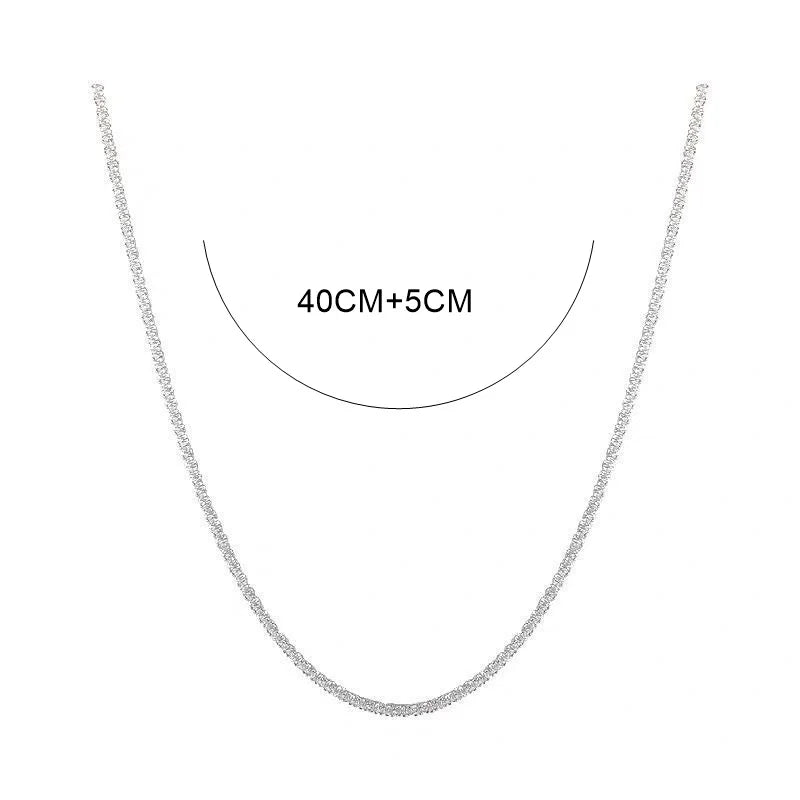 Silver Sparkling Necklace For Women